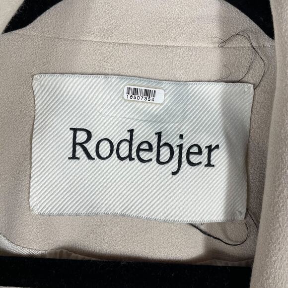 Rodebjer Idalia Blazer Beige Oversized Open Front Relaxed Shawl Collar Sz M - Picture 9 of 13